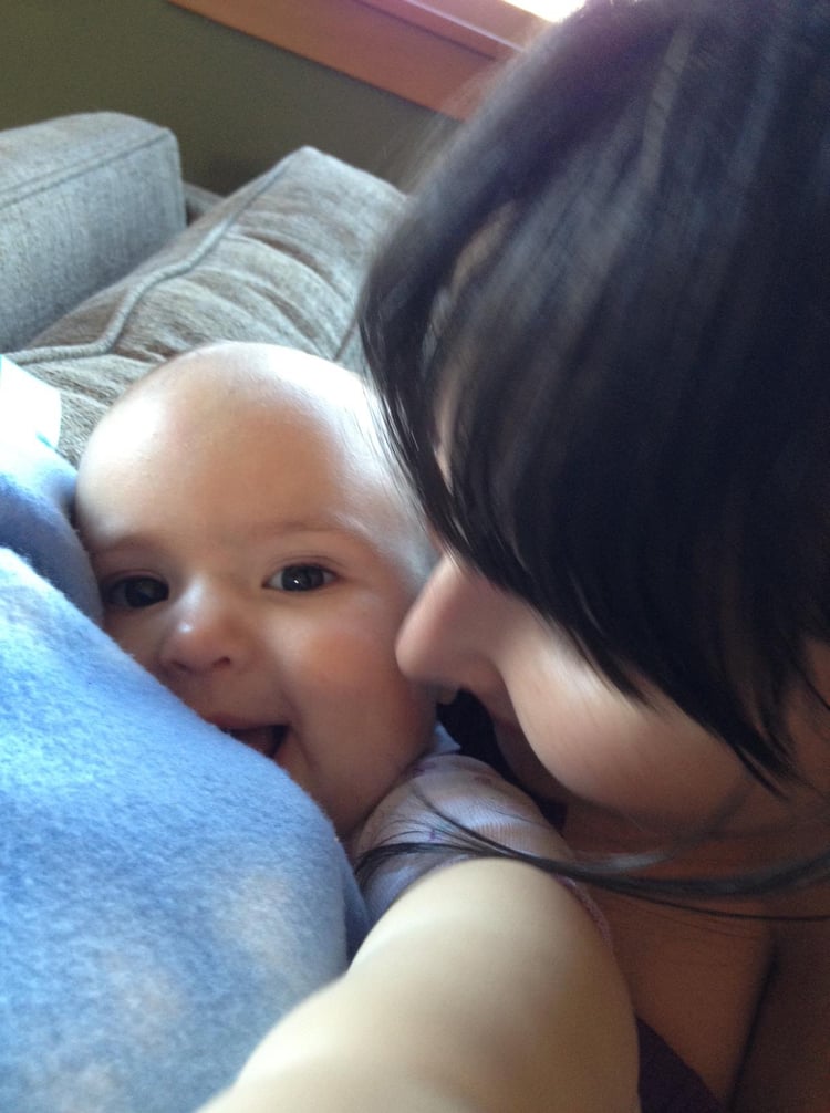 picture of mother and a smiling baby