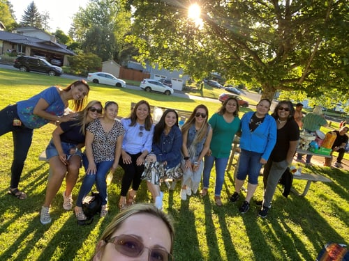 Participants from a PEPS Group for Parents of Adolescents and Teens offered in Spanish by Sistema Escolar. Photo credit: Liliana Medina&nbsp;
