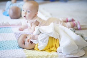 Babies on floor