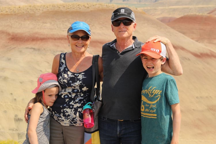 Emily with her grandkids