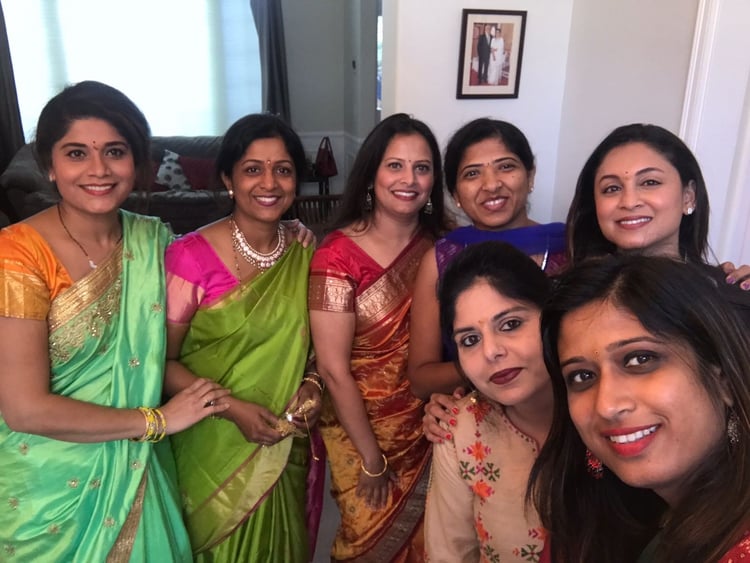 Swarnima and a group of women
