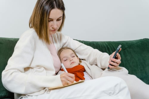 Trying to juggle work and backup childcare can be a burden on many parents. Photo Credit: Tima Miroshnichenko/Pexels