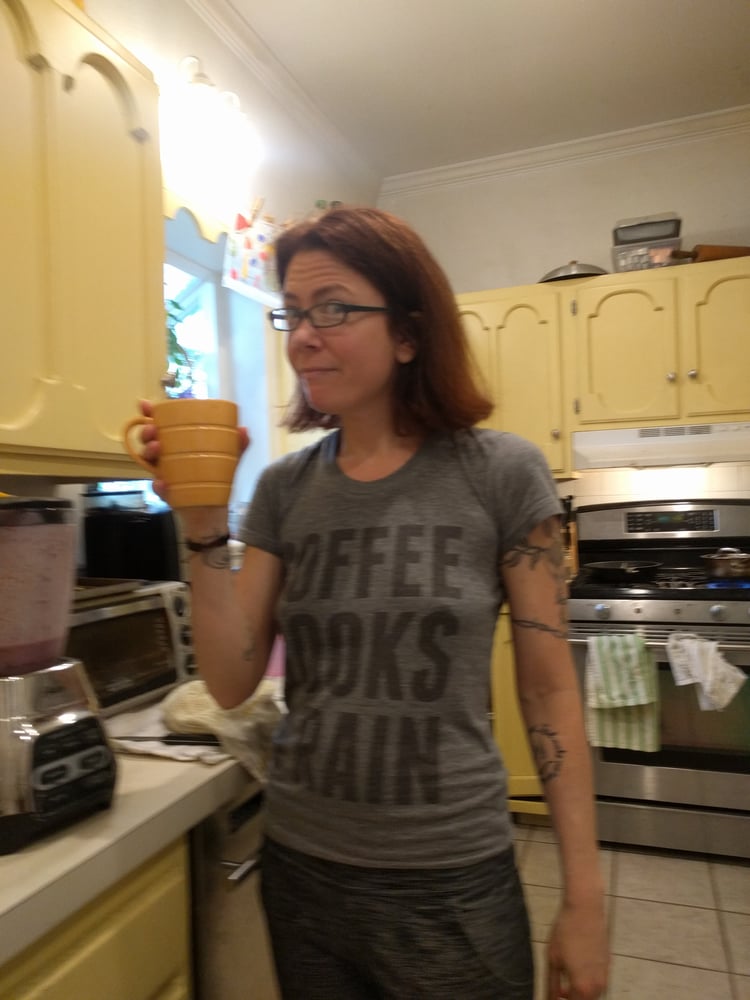 Polly's morning coffee
